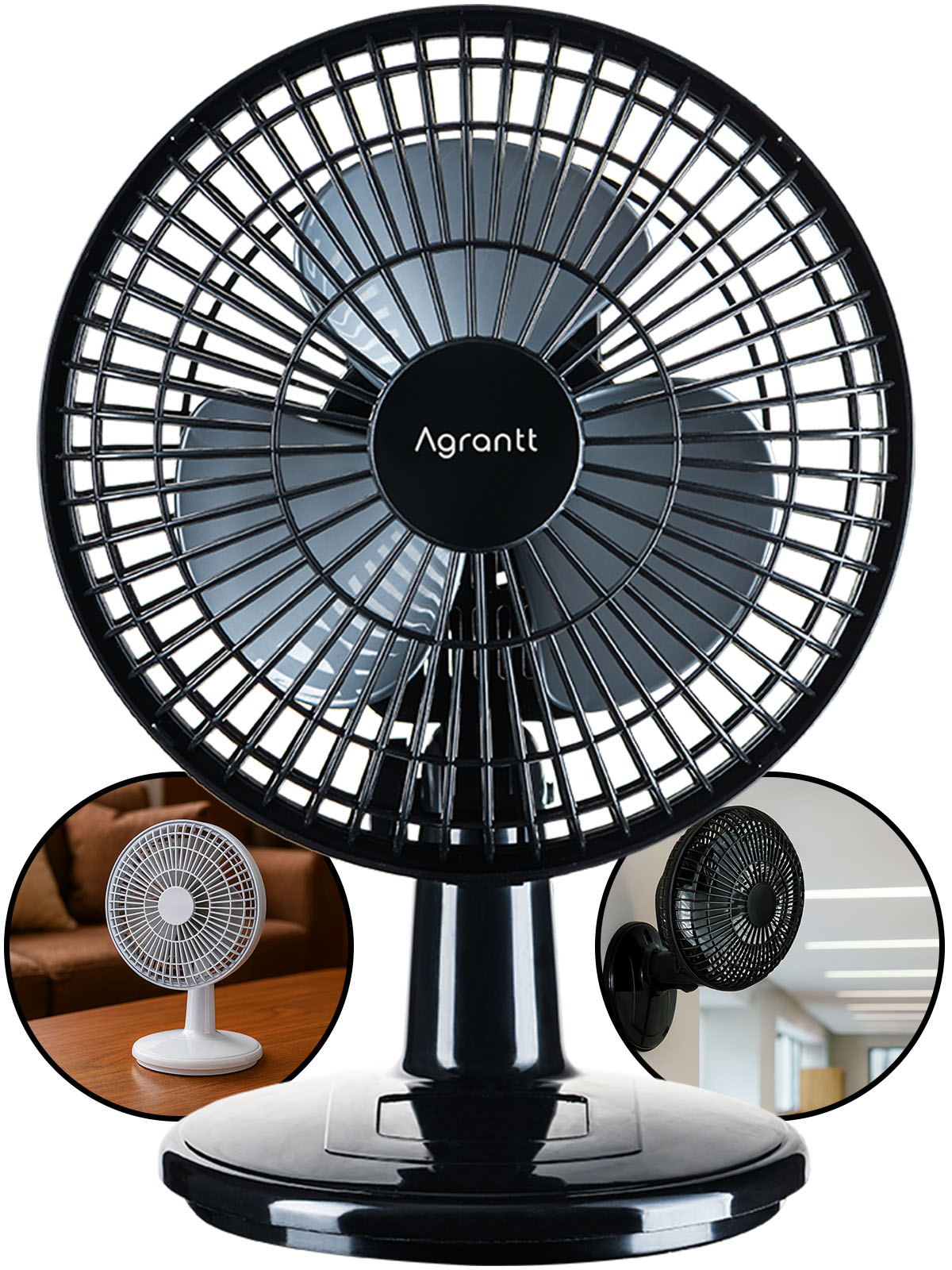 Ventilador Mini Turbo 20cm Preto